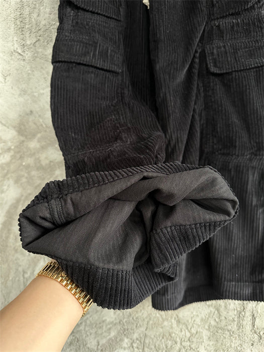 Rick Owens DRKSHDW Cargo Calça Cotelê (Alta Qualidade)