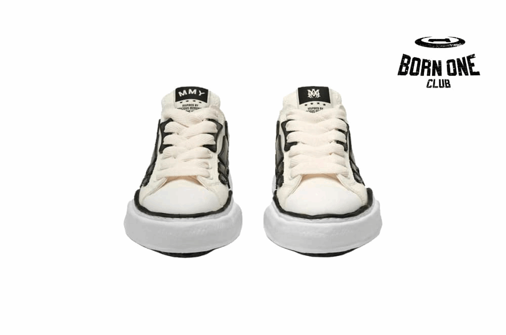 Maison Mihara Yasuhiro Alabaster x AMIRI MMY Bones Skel-Top Low Off White