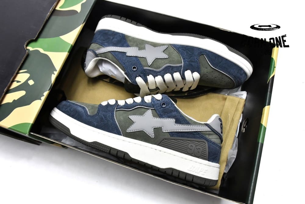 A Bathing Ape Bape SK8 Sta Army Green