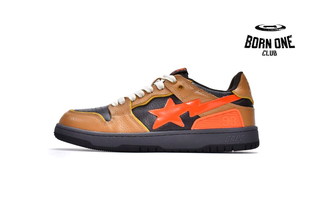 A Bathing Ape Bape SK8 Sta Black Brown Red
