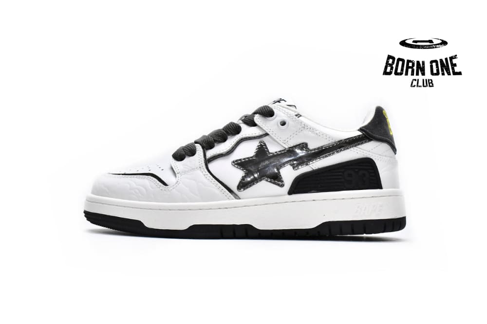 A Bathing Ape Bape SK8 Sta Black White
