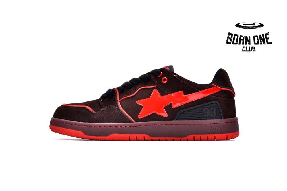 A Bathing Ape Bape SK8 Sta Brown Red