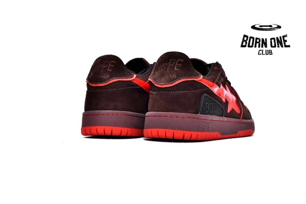 A Bathing Ape Bape SK8 Sta Brown Red