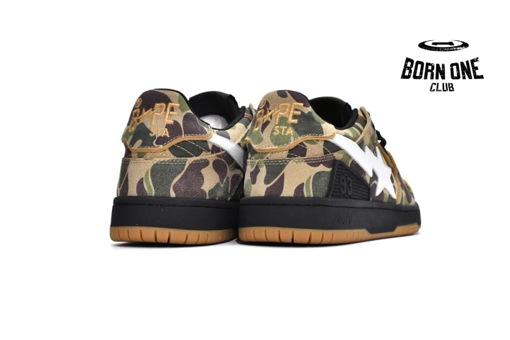 A Bathing Ape Bape SK8 Sta Green Camo