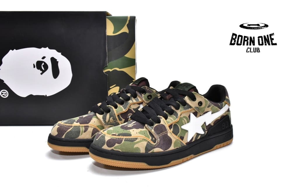 A Bathing Ape Bape SK8 Sta Green Camo