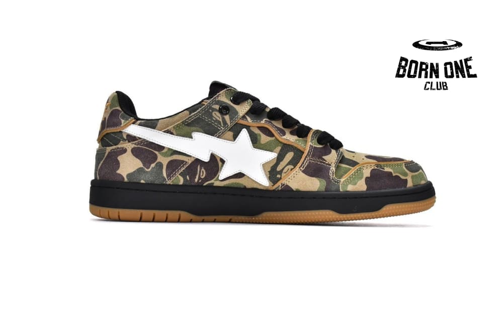 A Bathing Ape Bape SK8 Sta Green Camo