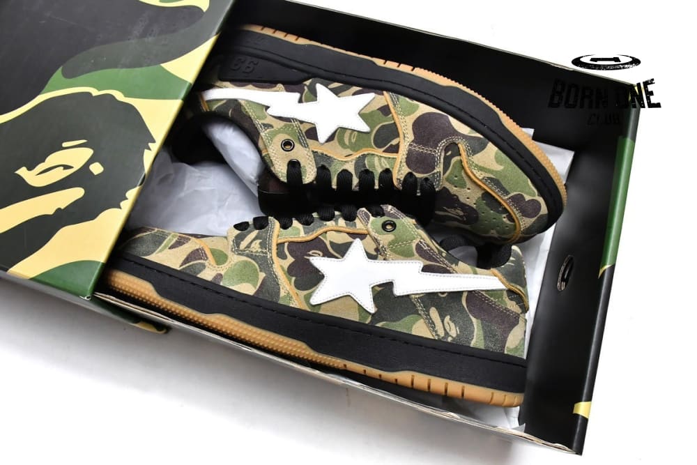 A Bathing Ape Bape SK8 Sta Green Camo