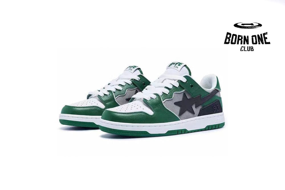 A Bathing Ape Bape SK8 Sta Green Grey 1I80-191-010