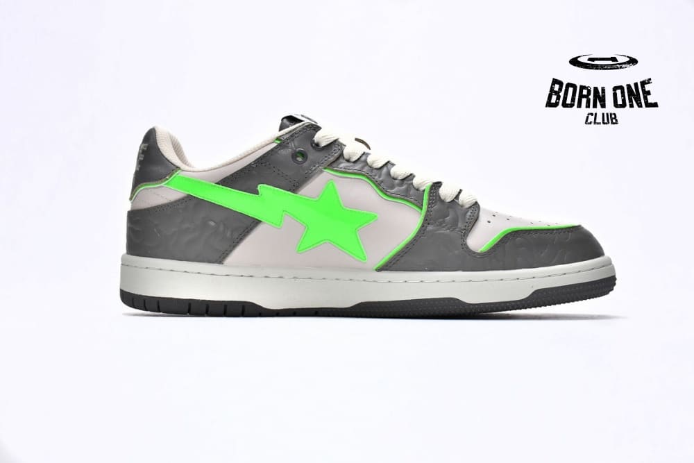 A Bathing Ape Bape SK8 Sta Grey Green