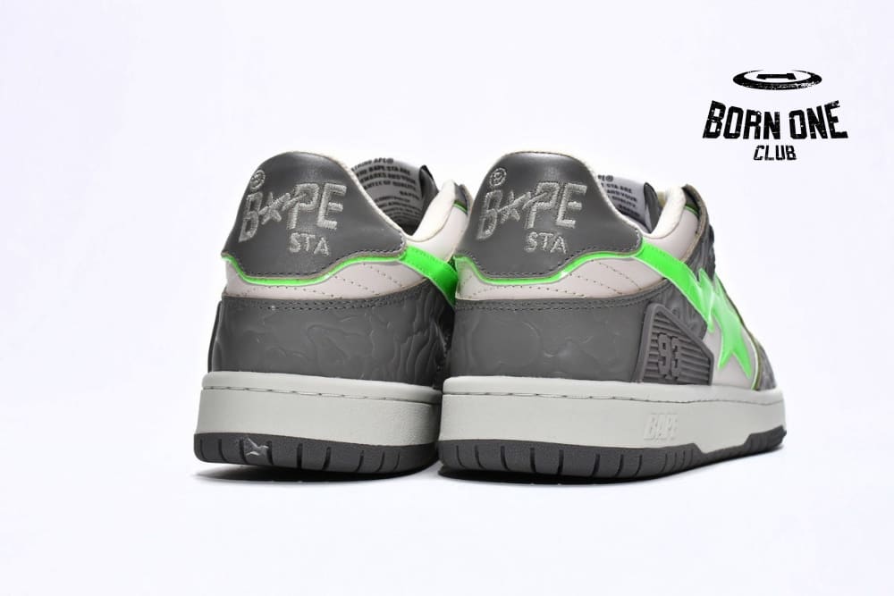 A Bathing Ape Bape SK8 Sta Grey Green