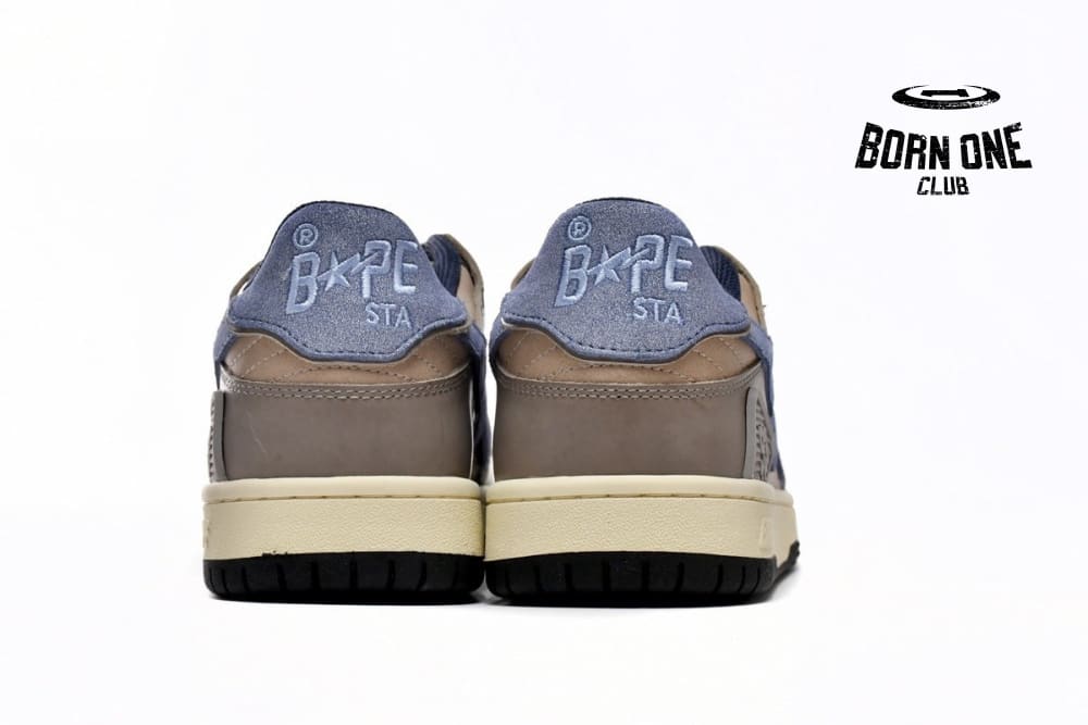 A Bathing Ape Bape Sk8 Sta Low Make old Khaki Blue 1120-291-019