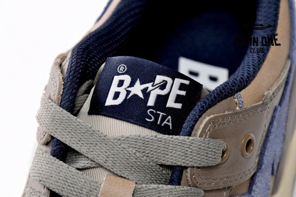 A Bathing Ape Bape Sk8 Sta Low Make old Khaki Blue 1120-291-019