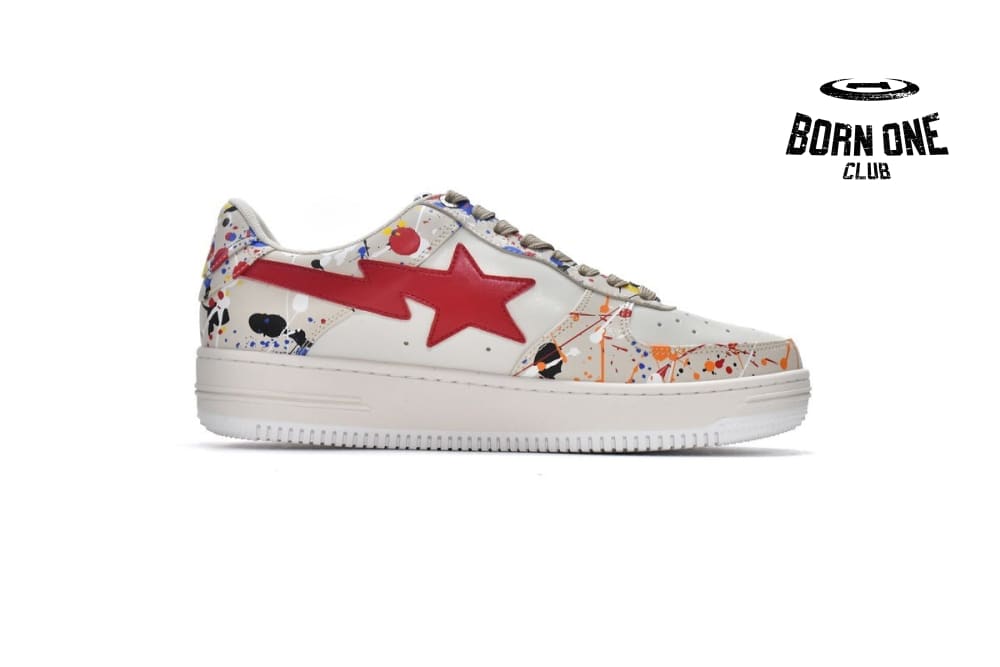 A Bathing Ape Bape SK8 Sta Paint Beige