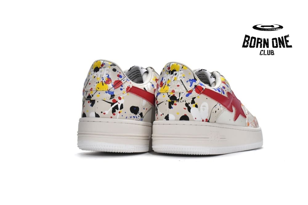 A Bathing Ape Bape SK8 Sta Paint Beige