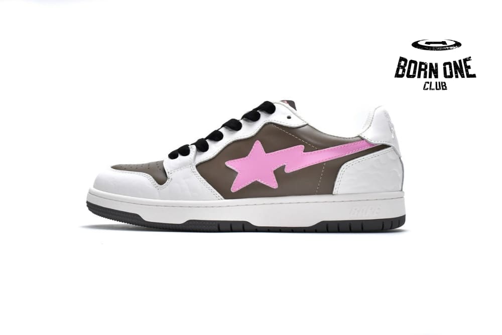 A Bathing Ape Bape SK8 Sta White Brown