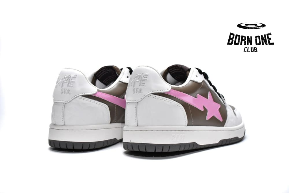 A Bathing Ape Bape SK8 Sta White Brown