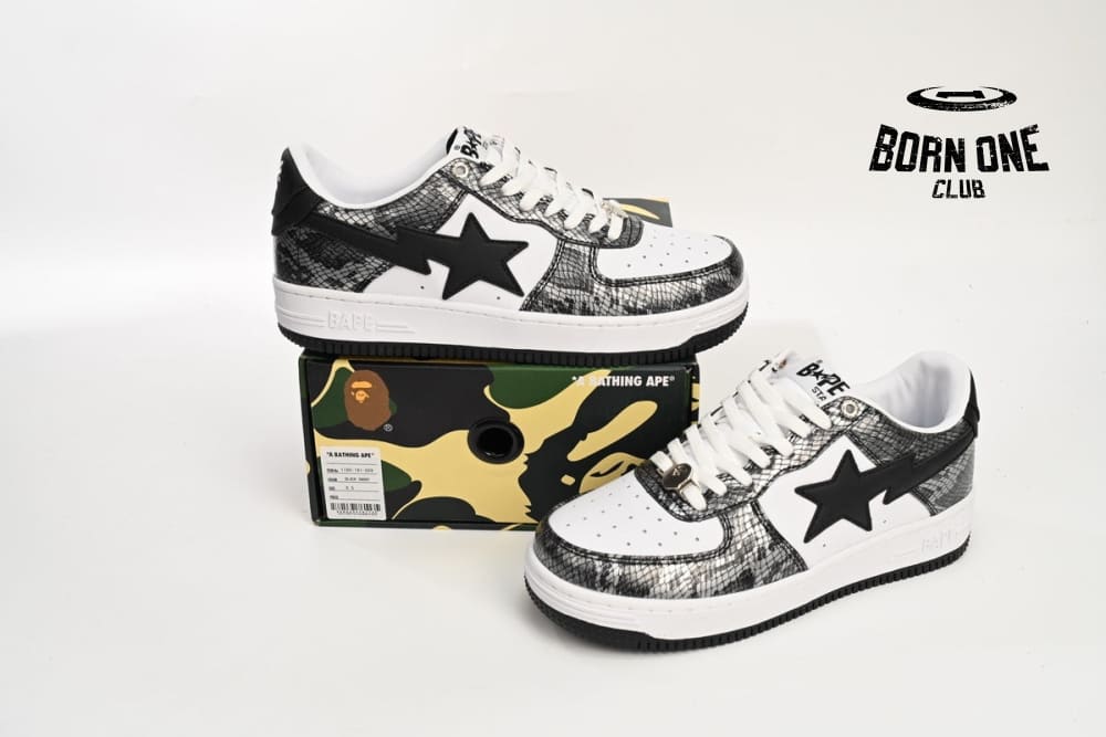 A Bathing Ape Bape Sta Snake Skin Black 001FWI801009M_BLK