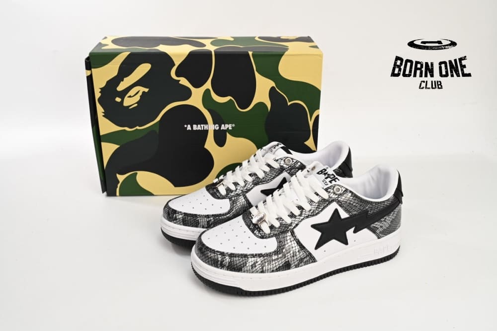 A Bathing Ape Bape Sta Snake Skin Black 001FWI801009M_BLK