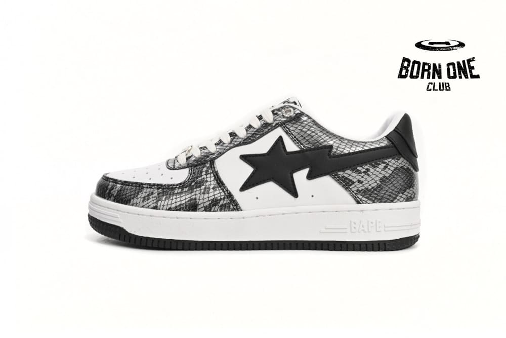 A Bathing Ape Bape Sta Snake Skin Black 001FWI801009M_BLK