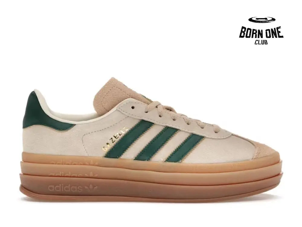 Adidas Gazelle Bold Magic Beige Collegiate Green Adidas Gazelle Bold Magic Beige Collegiate Green