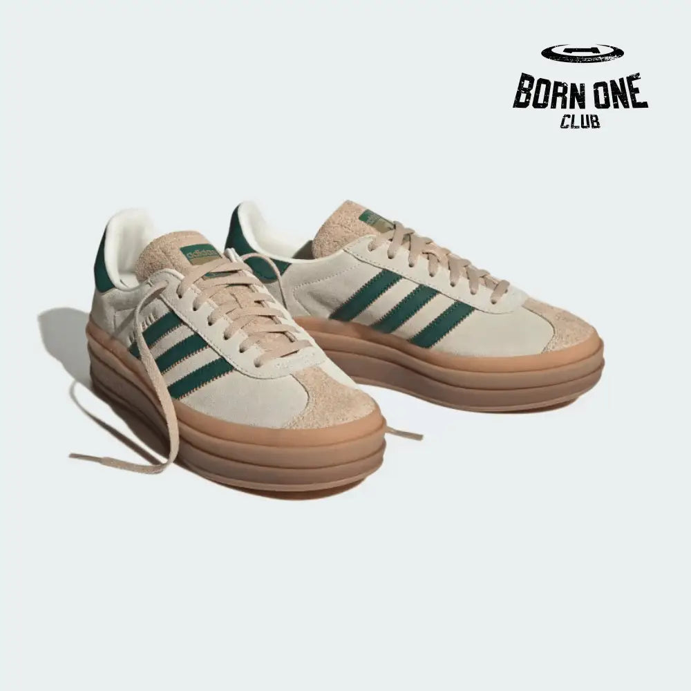 Adidas Gazelle Bold Magic Beige Collegiate Green Adidas Gazelle Bold Magic Beige Collegiate Green