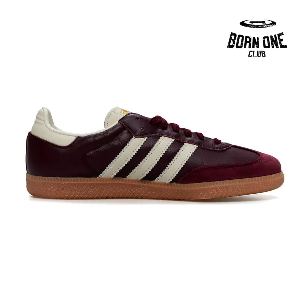 Adidas Samba OG Maroon Gold Metallic Adidas Samba Vegan