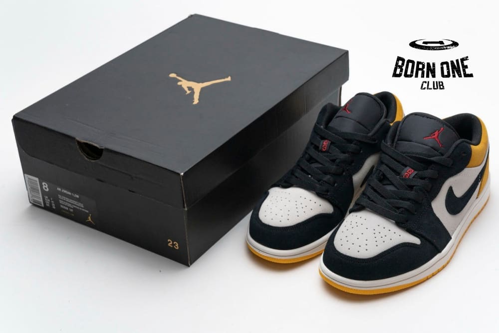 Air Jordan 1 Low Sail University Gold Black 553558-127