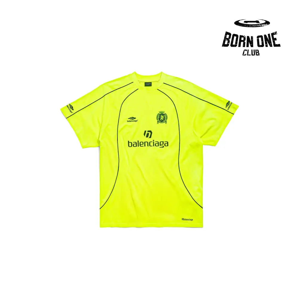 BALENCIAGA BARCELONA SOCCER TSHIRT IN NEON YELLOW Balenciaga Track Black