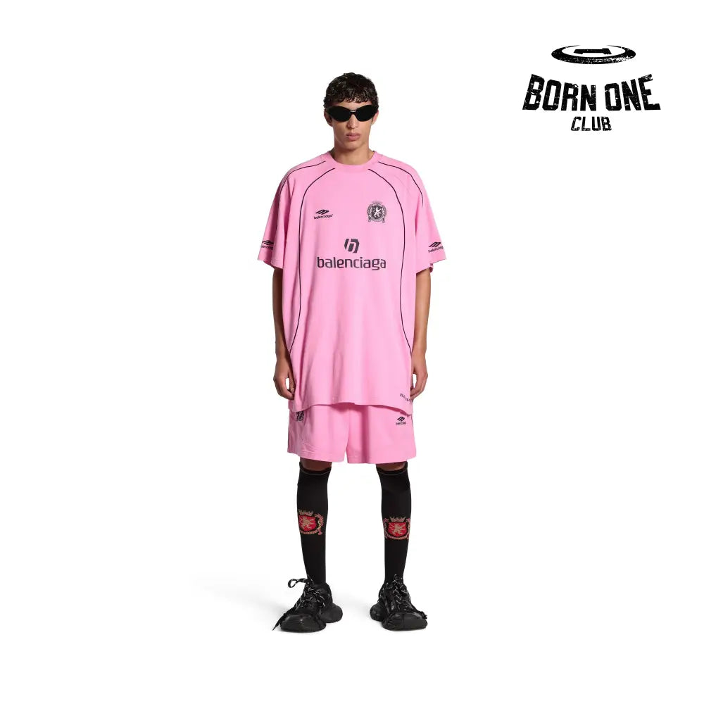 BALENCIAGA BARCELONA SOCCER TSHIRT IN PINK Balenciaga Track Black