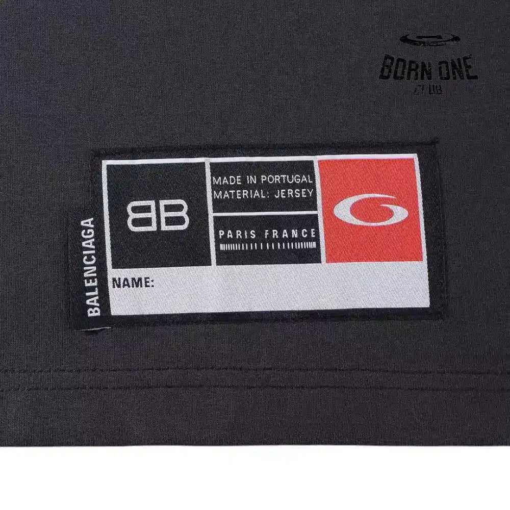 Balenciaga Basketball Long Sleeve Large Fit T-Shirt in Black Camiseta