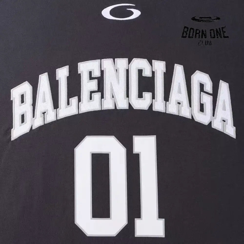 Balenciaga Basketball Long Sleeve Large Fit T-Shirt in Black Camiseta