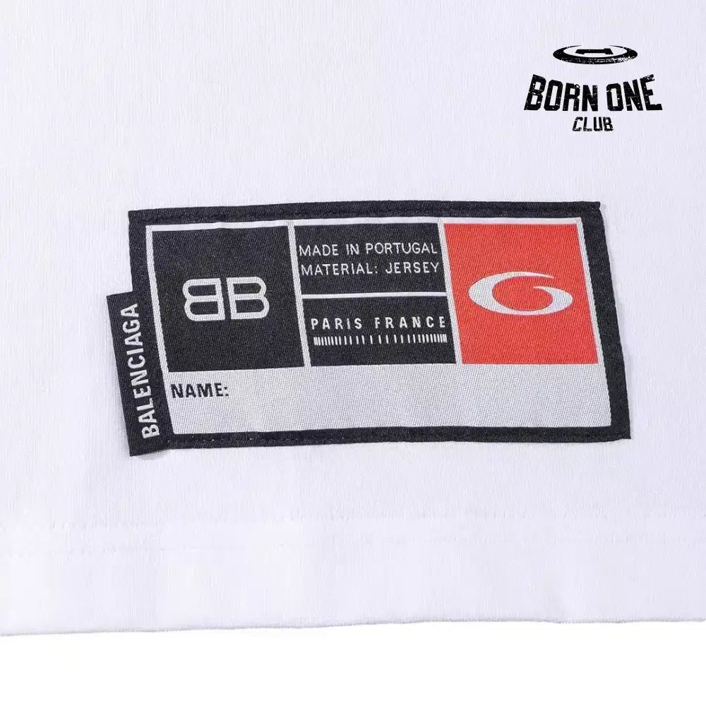 Balenciaga Basketball Long Sleeve Large Fit T-Shirt in Off White Camiseta