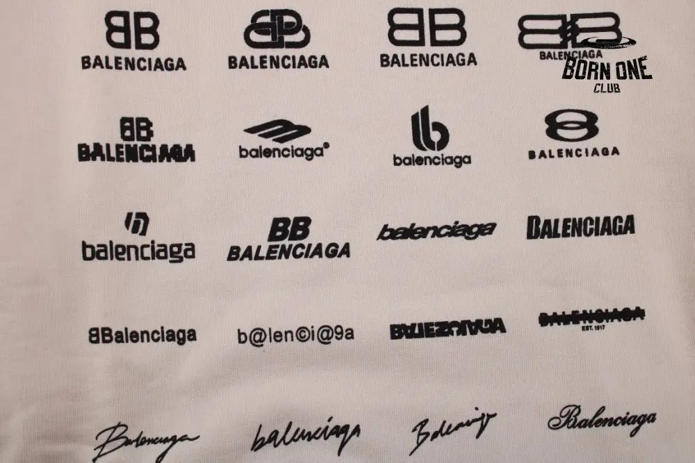 Balenciaga Beige Multilogo Hoodie Moletom Sweatshirts