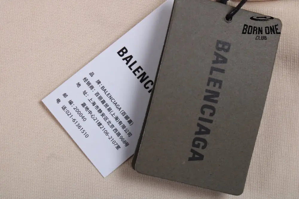 Balenciaga Beige Multilogo Hoodie Moletom Sweatshirts