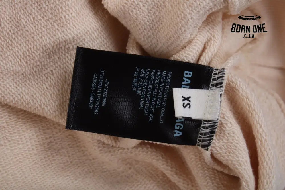 Balenciaga Beige Multilogo Hoodie Moletom Sweatshirts