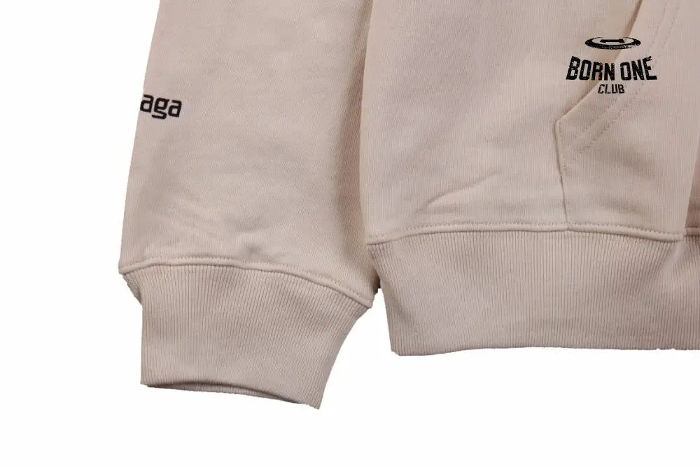 Balenciaga Beige Multilogo Hoodie Moletom Sweatshirts