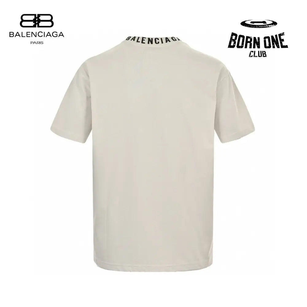Balenciaga Beige T-Shirt with Abstract Graphic Camiseta T-shirt