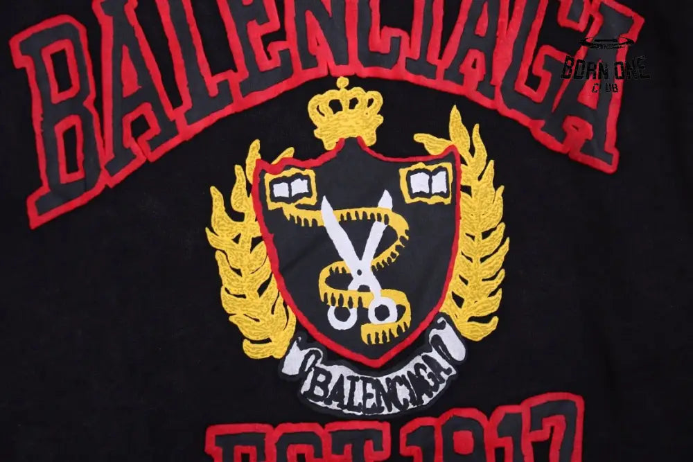 Balenciaga Black Crest Hoodie Moletom Sweatshirts