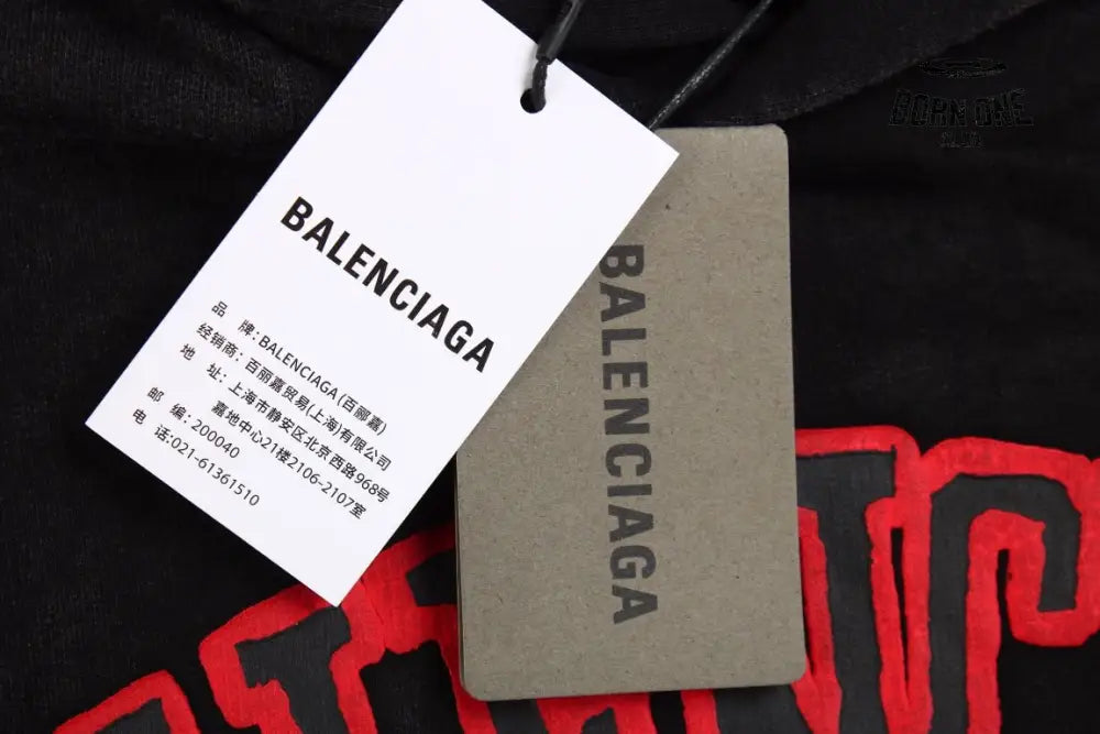 Balenciaga Black Crest Hoodie Moletom Sweatshirts