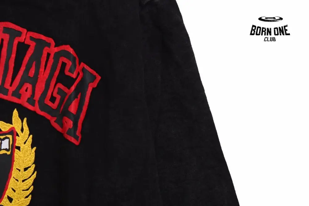 Balenciaga Black Crest Hoodie Moletom Sweatshirts