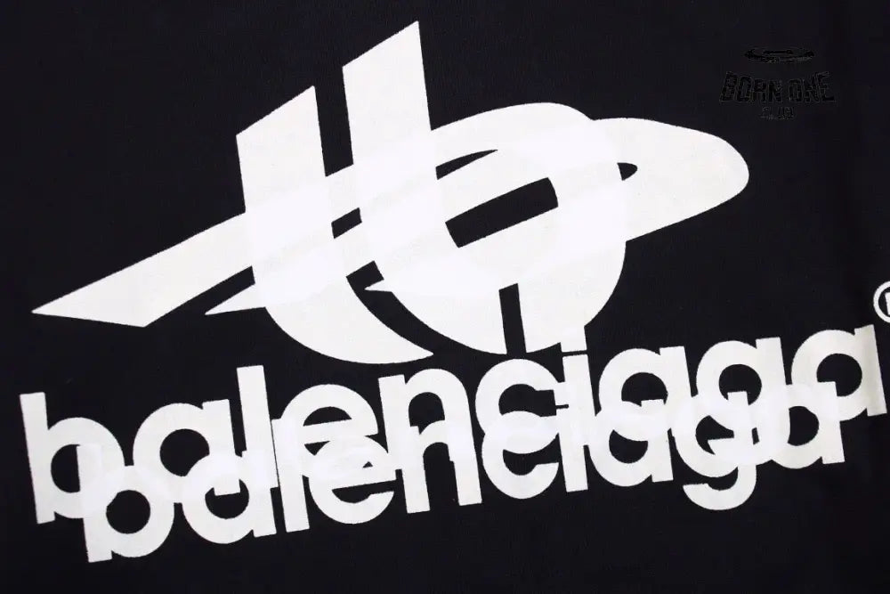 Balenciaga Black Graphic Hoodie Moletom Sweatshirts
