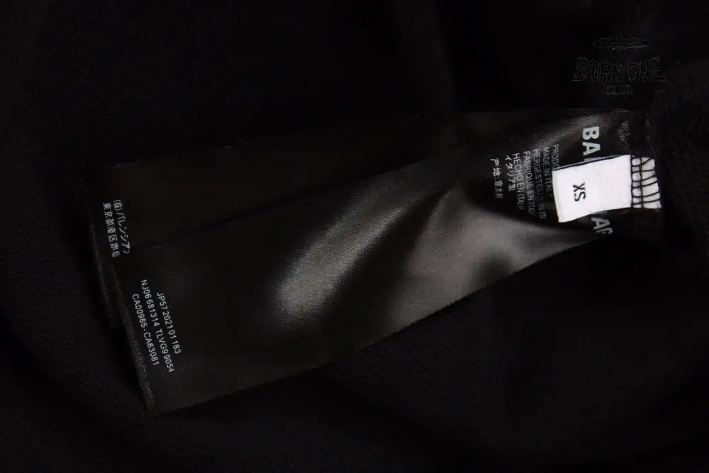 Balenciaga Black Graphic Hoodie Moletom Sweatshirts