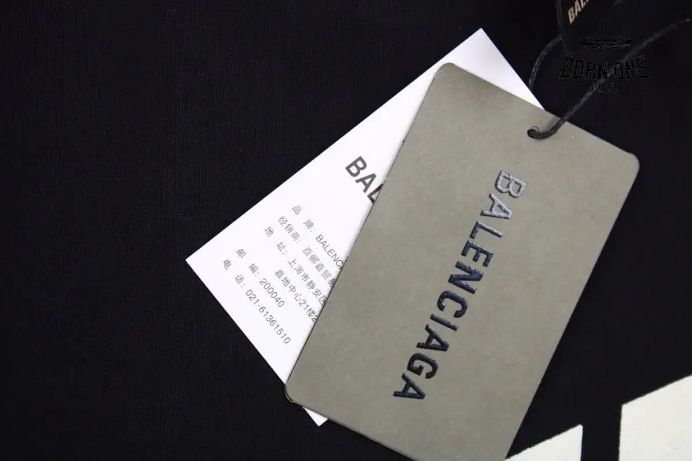 Balenciaga Black Graphic Hoodie Moletom Sweatshirts