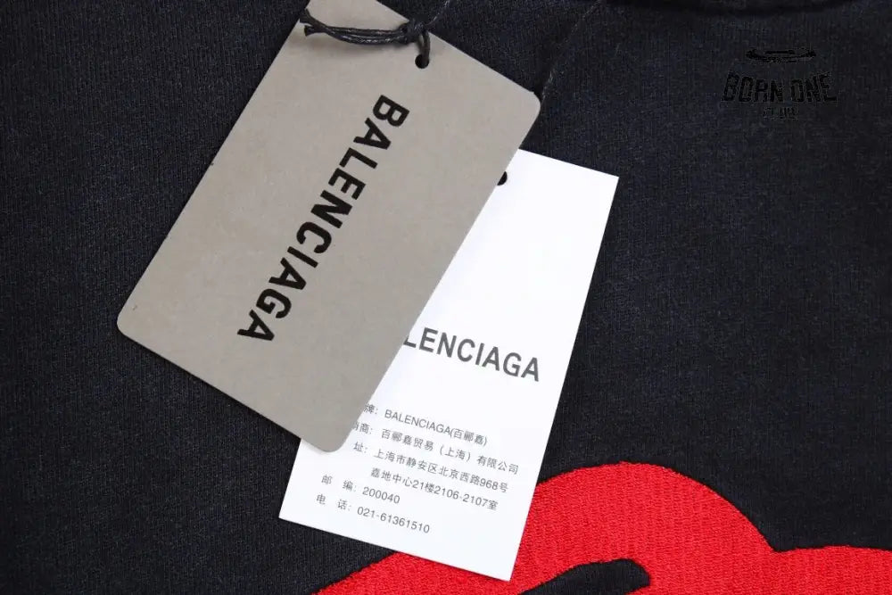 Balenciaga Black Hoodie Moletom Sweatshirts