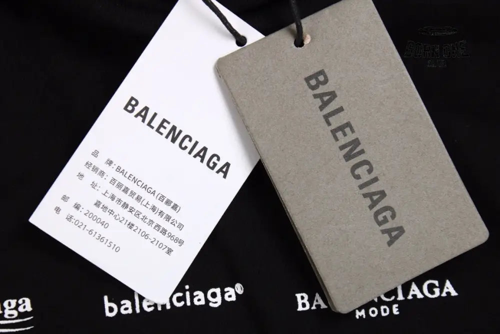 Balenciaga Black Multilogo Hoodie Moletom Sweatshirts