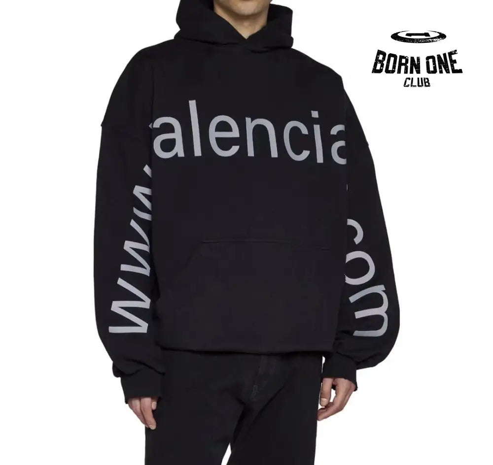 Balenciaga Black Oversized Hoodie Moletom Sweatshirts