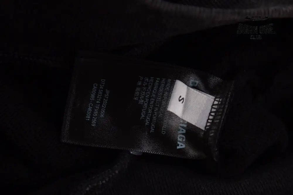 Balenciaga Black Oversized Hoodie Moletom Sweatshirts