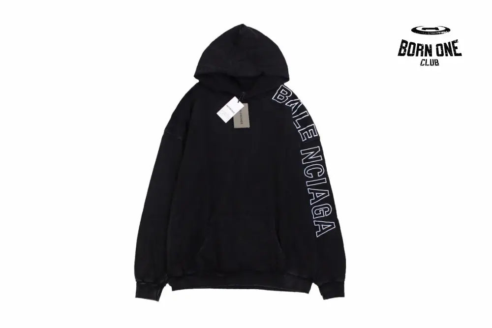 Balenciaga Black Oversized Hoodie Moletom Sweatshirts