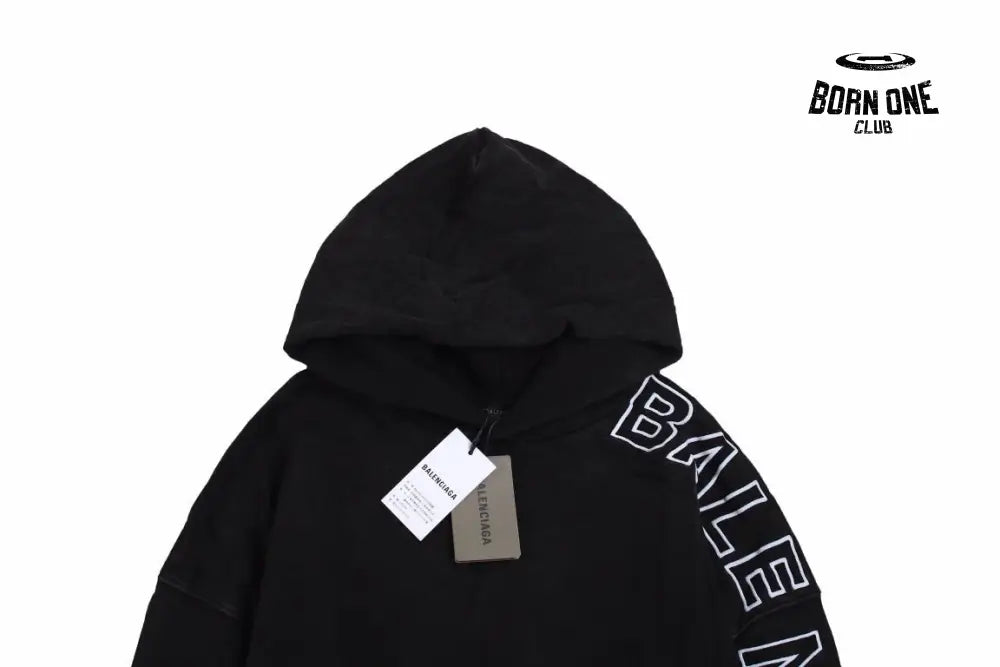 Balenciaga Black Oversized Hoodie Moletom Sweatshirts