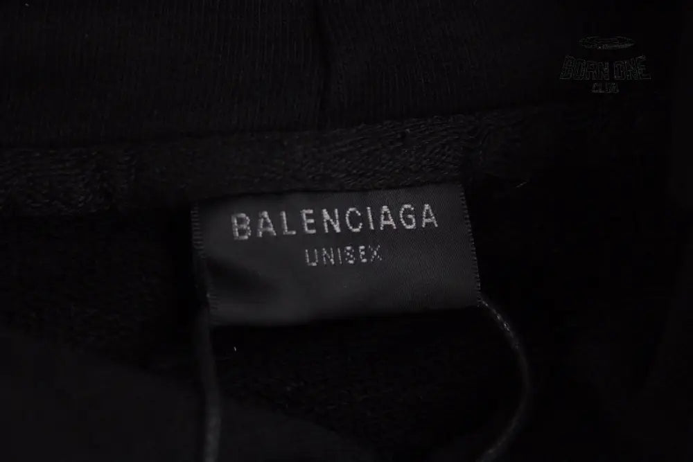 Balenciaga Black Oversized Hoodie Moletom Sweatshirts